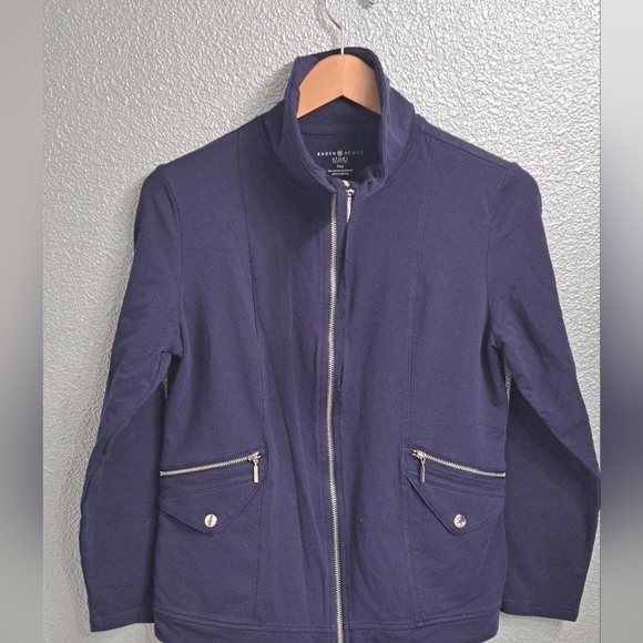 Karen Scott Mock Neck Jacket    Size PM - Picture 5 of 7